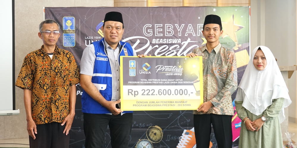 Gebyar Beasiswa Prestasi Lazis Unisia, Perkuat Pembinaan dan Karakter Generasi Berprestasi